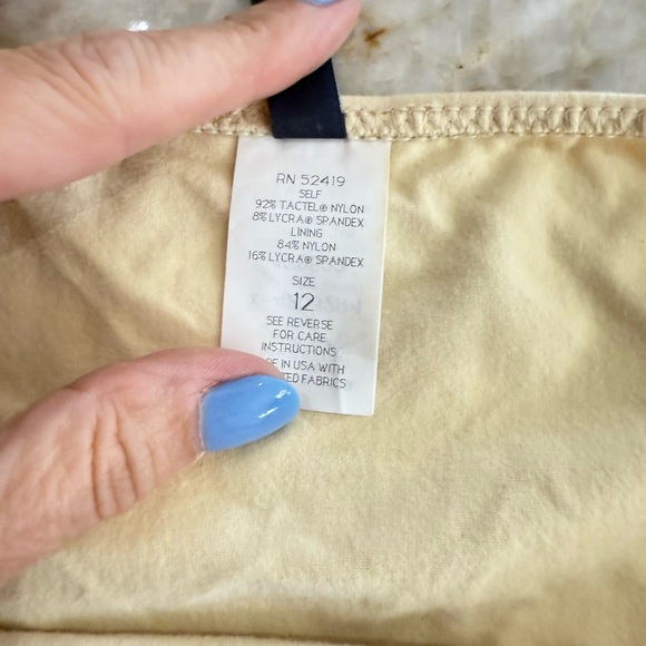 Ralph Lauren Sport Vintage 90s Cream Bikini with Brown leather Lace-Up - Picture 5 of 8